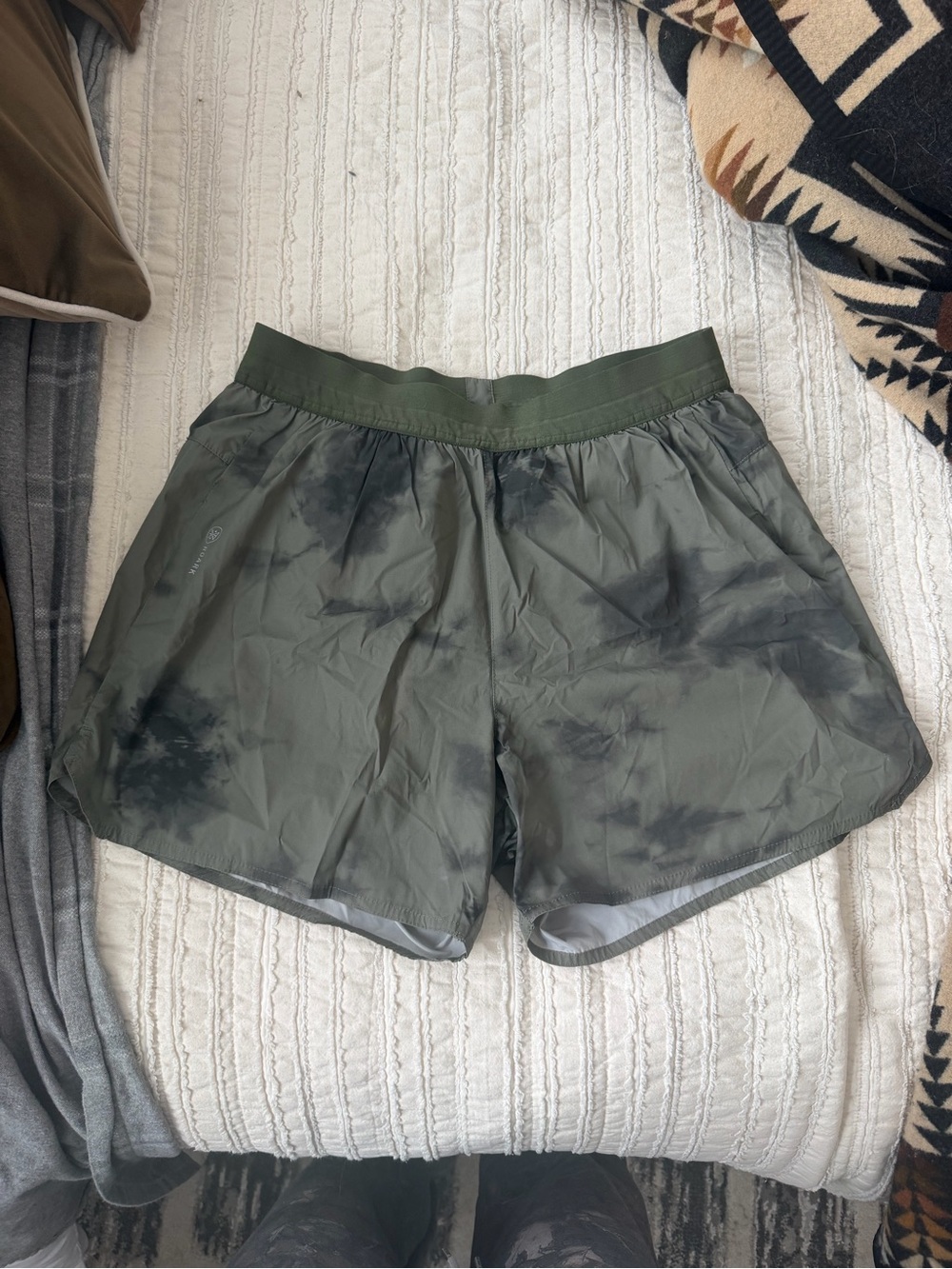 Roark Olive Tie-Dye Athletic Shorts